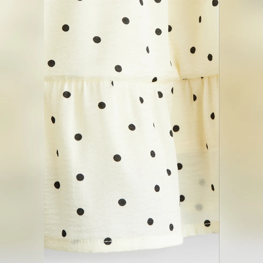 NWT H&M Tiered Skirt And Top- Polka-dot- Size 6x and 7